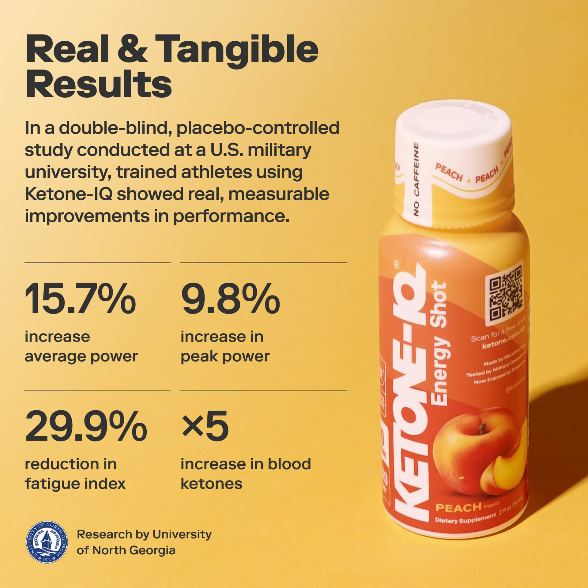 Ketone-IQ No Caffeine Shot Peach Ketone-IQ Shot Peach Superfiliate H.V.M.N.
