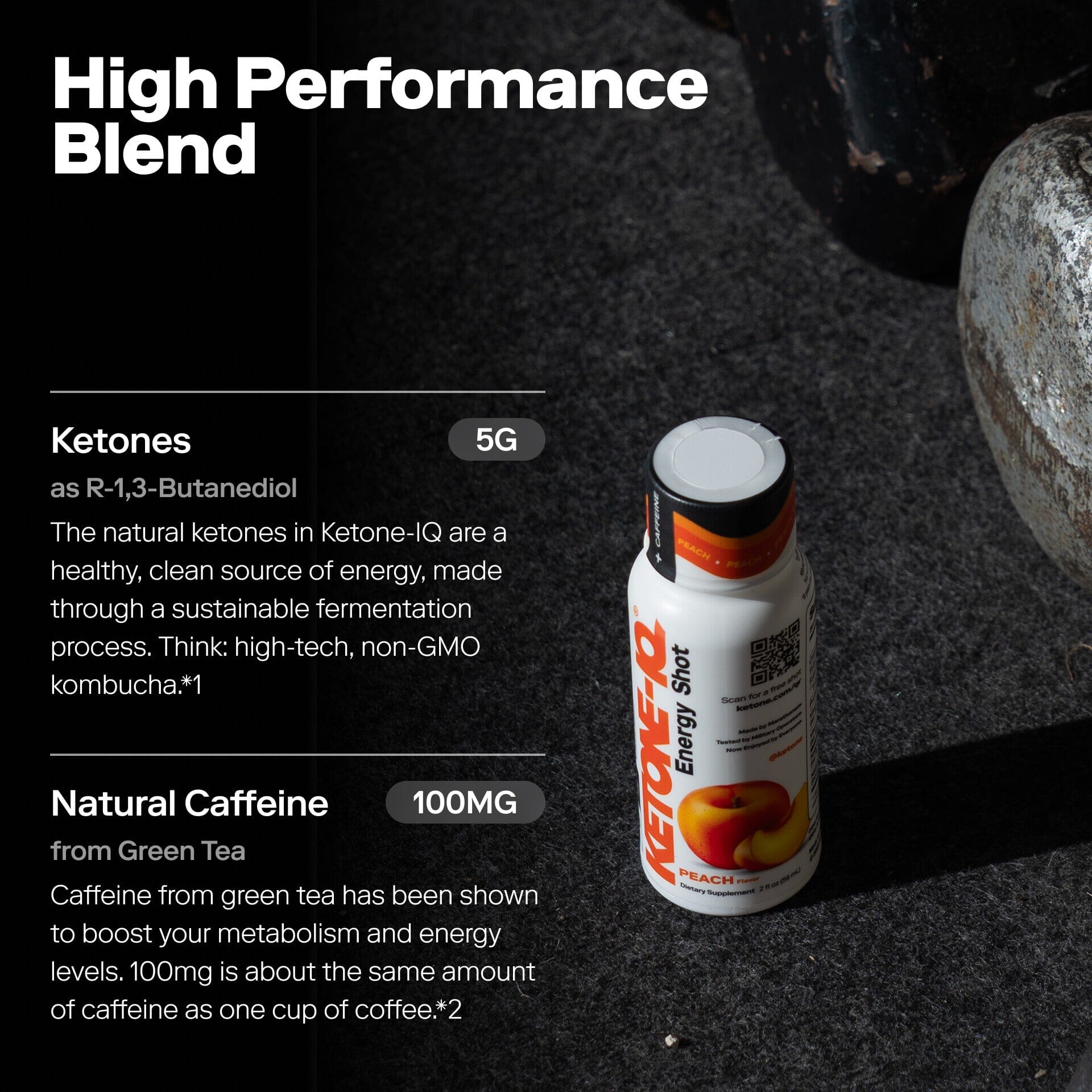 Ketone-IQ® +Caffeine Raspberry | Focus & Energy