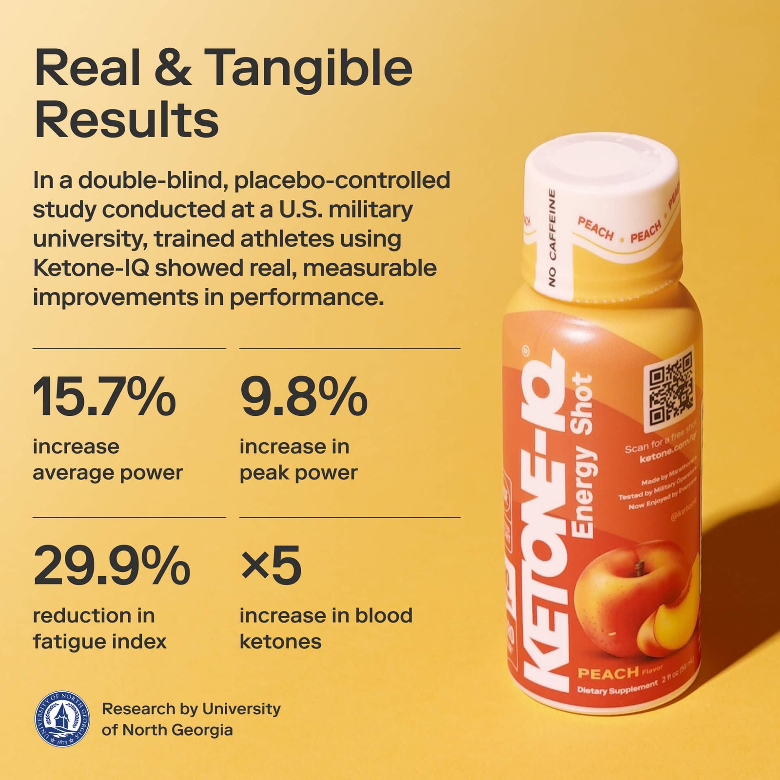 Ketone-IQ No Caffeine Peach Shot | Focus & Steady Energy Ketone-IQ No Caffeine Peach Shot | Focus & Steady Energy