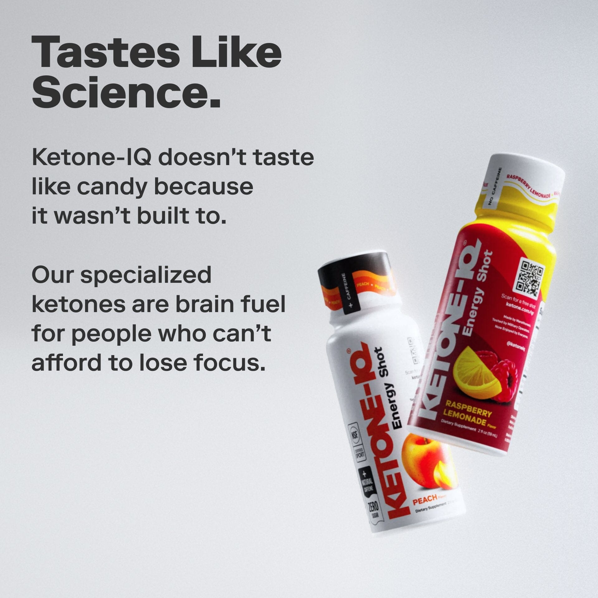 Ketone-IQ® No Caffeine Peach Shot | Focus & Steady Energy